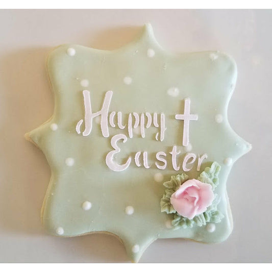 Happy Easter with Cross Stencil