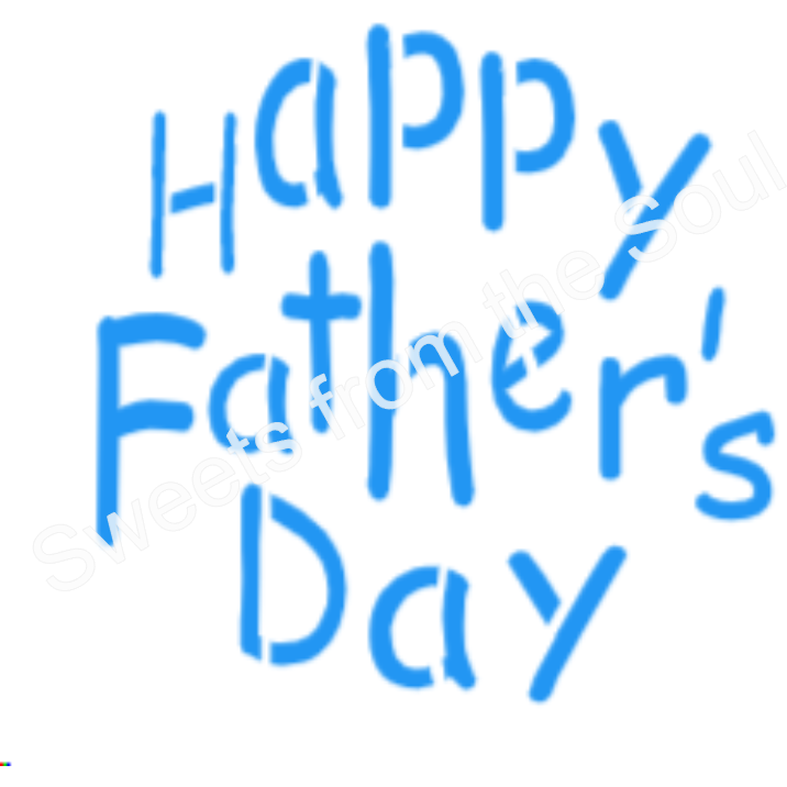 Happy Fathers Day Round Stencil