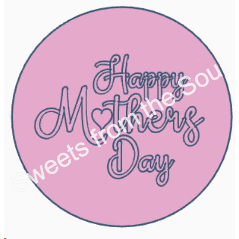 Happy Mothers Day Fondant Embosser