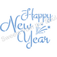 Digital SVG File: Happy New Year Cookie Stencil