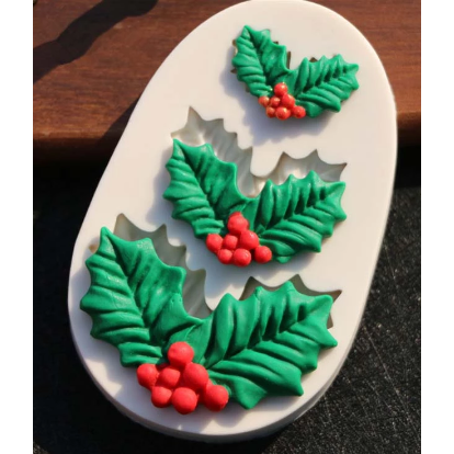 Holly Leaves Silicone Fondant Mold