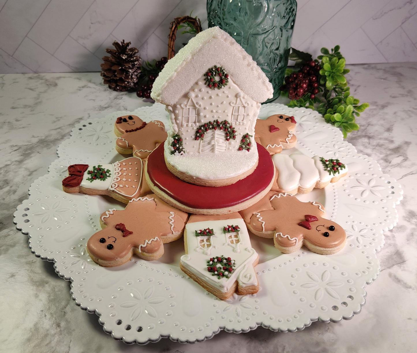 Digital STL Download: Gingerbread Joy Platter Cookie Cutter Set