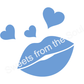 Lips and Kisses Cookie Stencil