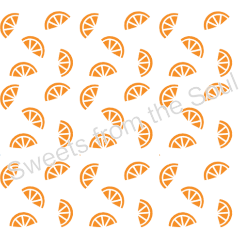 Small Orange Slice Background Stencil