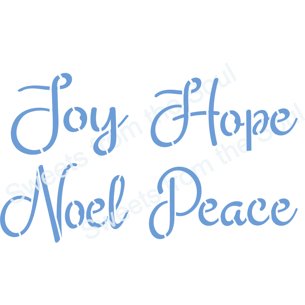 Hope, Peace, Joy, Noel Stencil Set