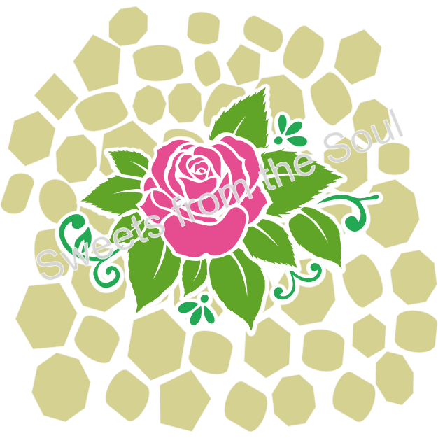 Roses on a Path 3-Piece Layered Stencil Set