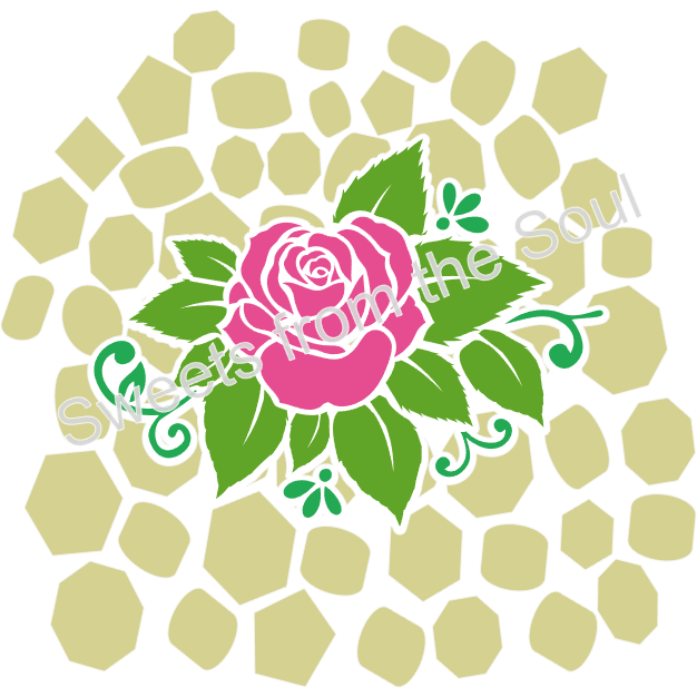 Digital SVG Zip File: Roses on a Path 3-Piece Layered Stencil Set