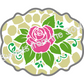 Digital SVG Zip File: Roses on a Path 3-Piece Layered Stencil Set