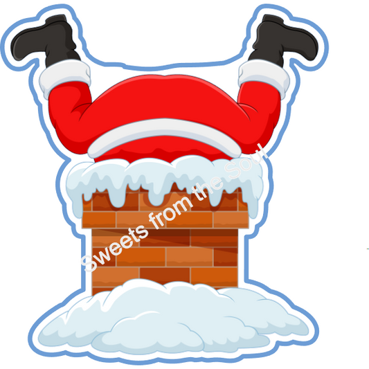 Santa in the Chimney Cookie Cutter