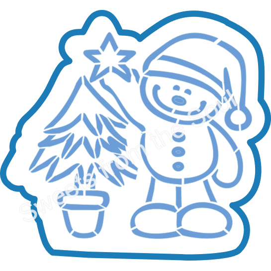 Snowman PYO Stencil and Cookie Cutter Set