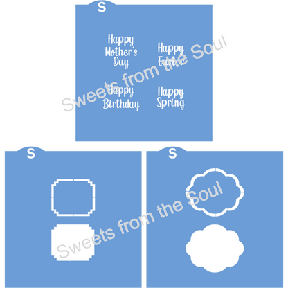 Digital SVG Zip File: Spring Flowers Layered Stencil Set