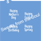 Spring Message and Frame Stencil Set