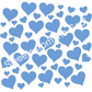 The Explosion of Hearts Background Cookie Stencil