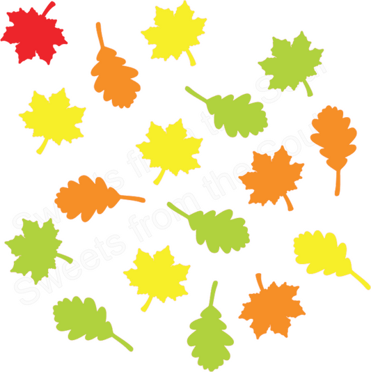 Digital SVG Download: Fall Leaves Background Cookie Stencil