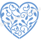 Filigree Heart Cookie  Stencil