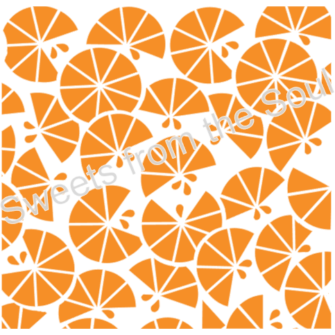 Orange Slice Background Stencil