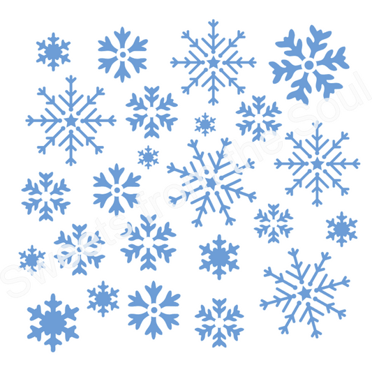 Digital SVG Download: Snowflake Background Stencil