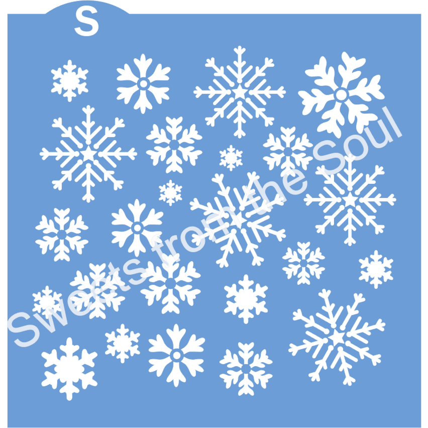 Snowflake Background Stencil – Sweets from the Soul