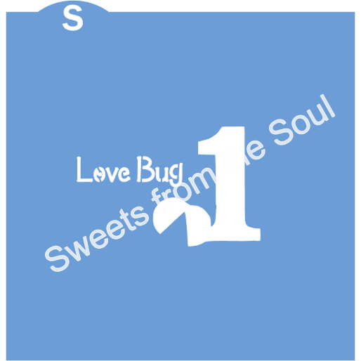 "This Little Love Bug is One" Cookie Stencil