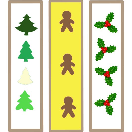 Trees, Gingerbread, and Holly Cookie Stick Stencil